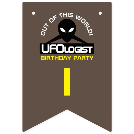 UFOlogist Party, Geburtstag Wimpelkette (Dritte Fahne)