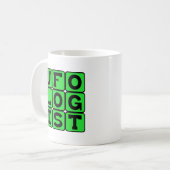 Ufologist, Studium der fliegenden Sauerker Kaffeetasse (Vorderseite Links)