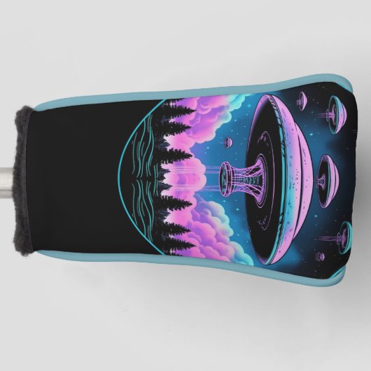 UFOs Alien Invasion Ästhetik Golf Headcover (Vorderseite)