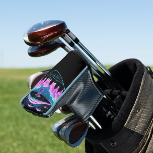 UFOs Alien Invasion Ästhetik Golf Headcover (In Situ)