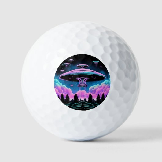 UFOs Alien Invasion Ästhetik Golfball (Vorderseite)