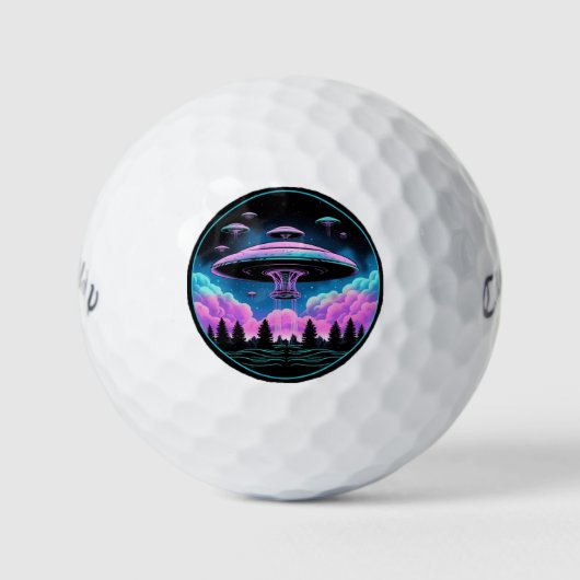 UFOs Alien Invasion Ästhetik Golfball (Vorderseite)