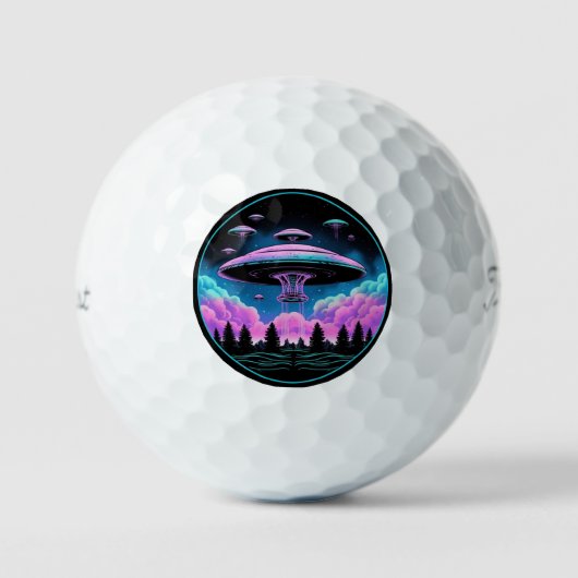 UFOs Alien Invasion Ästhetik Golfball (Vorderseite)