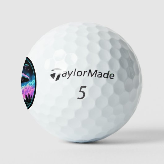 UFOs Alien Invasion Ästhetik Golfball (Logo)