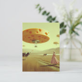 UFOs für Käse in der Milchweide Postkarte (Stehend Vorderseite)