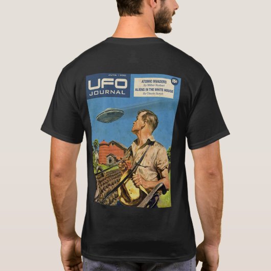 UFOS HOVERING Basic Dark T - Shirt (Rückseite)