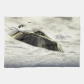 Ufos im Flug Geschirrtuch (Horizontal)