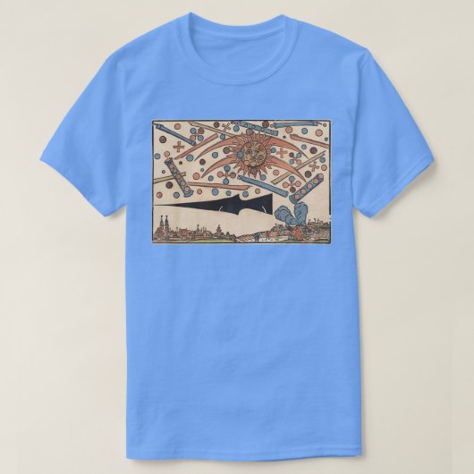 UFOs im Kampf der Antike über Nürnberg oder 1561 T-Shirt (Design vorne)
