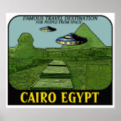 UFO'S OVER CAIRO ÄGYPT REISEPOSTER POSTER (Vorne)