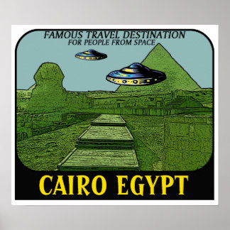 UFO'S OVER CAIRO ÄGYPT REISEPOSTER POSTER