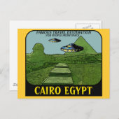 UFO'S OVER KAIRO ÄGYPT REISEBESIGN POSTKARTE (Vorne/Hinten)
