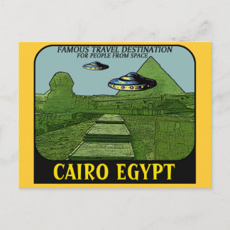 UFO'S OVER KAIRO ÄGYPT REISEBESIGN POSTKARTE