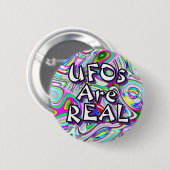 UFOs sind REAL (Sie können die Wörter ändern) Button (Vorne & Hinten)