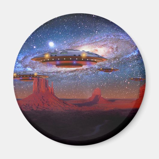 UFOs über Monument Valley Magnet (Vorne)