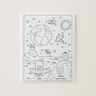 UFOs und Aliens, Puzzle, 20 x 25 cm, 110 Teile Puzzle