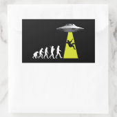 UFOvolution Rechteckiger Aufkleber (Tasche)