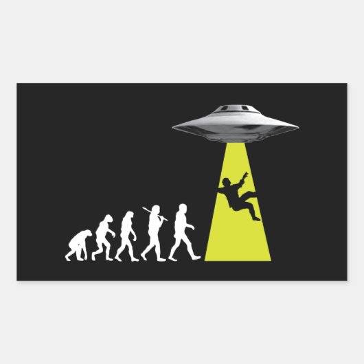 UFOvolution Rechteckiger Aufkleber (Vorderseite)