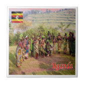 UG003 UGANDA, Batwa, Afrika, Fliese (Vorderseite)