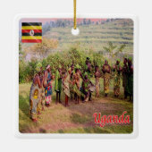 UG003 UGANDA, Batwa, Afrika, Keramikornament (Rückseite)