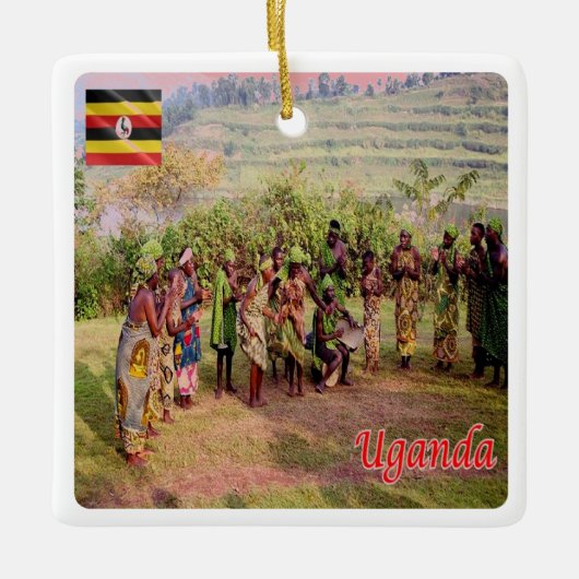 UG003 UGANDA, Batwa, Afrika, Keramikornament (Vorderseite)