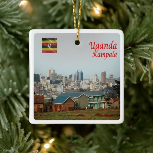UG005 KAMPALA, Skyline, Uganda, Afrika, Keramikornament (Baum)