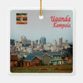 UG005 KAMPALA, Skyline, Uganda, Afrika, Keramikornament (Rückseite)