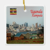 UG005 KAMPALA, Skyline, Uganda, Afrika, Keramikornament (Vorderseite)