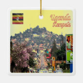 UG008 KAMPALA, Vorstadt, Uganda, Afrika, Keramikornament (Rückseite)