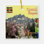 UG008 KAMPALA, Vorstadt, Uganda, Afrika, Keramikornament (Vorderseite)
