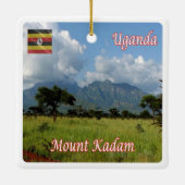 UG009 UGANDA, Mount Kadam, Afrika, Keramikornament (Rückseite)