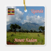 UG009 UGANDA, Mount Kadam, Afrika, Keramikornament (Vorderseite)
