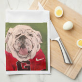 UGA Dawg Geschirrtuch (Viertel Falte)