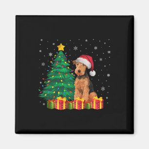 Ugale Airedale Terrier Weihnachtsmannmütze Christm Magnet