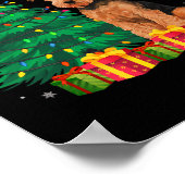 Ugale Airedale Terrier Weihnachtsmannmütze Christm Poster (Ecke)