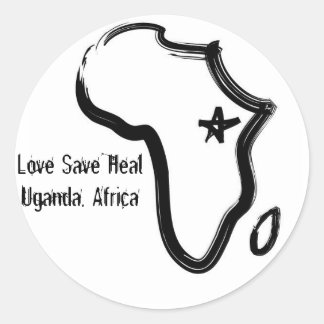 Uganda, Afrika-Aufkleber Runder Aufkleber