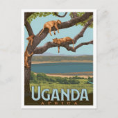 Uganda Afrika Vintage Reise Postkarte (Vorderseite)