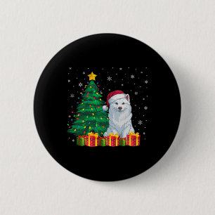 Uganda American Eskimo Weihnachtsmannmütze Weihnac Button