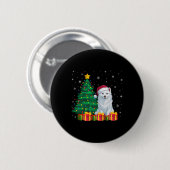 Uganda American Eskimo Weihnachtsmannmütze Weihnac Button (Vorne & Hinten)