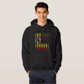 Uganda American Flag Ugandan Roots Uganda Amerika Hoodie (Vorne ganz)