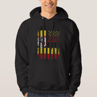 Uganda American Flag Ugandan Roots Uganda Amerika Hoodie