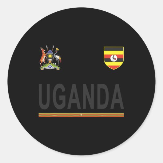 Uganda Cheer Jersey 2017 Fußball Ugandan Runder Aufkleber (Vorderseite)