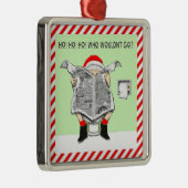 Uganda Christmas Sweater Awards Silbernes Ornament (Rechts)