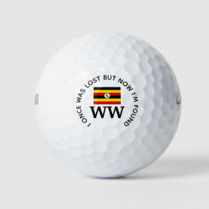 UGANDA Custom MONOGRAM Christlich Lost gefunden Golfball