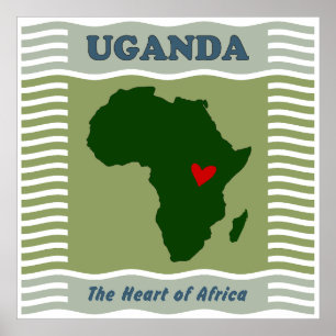 Uganda, das Herz Afrikas, ein Ausdruck der Liebe Poster