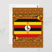 Uganda, die Perle Afrikas Kunst Print Postkarte (Vorne/Hinten)
