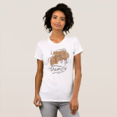Uganda Elephant Map-Kontur T-Shirt (Vorne ganz)