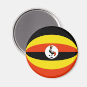 Uganda Fisheye Flag Magnet (Vorderseite/Rückseite)