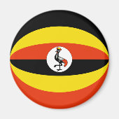 Uganda Fisheye Flag Magnet (Vorne)