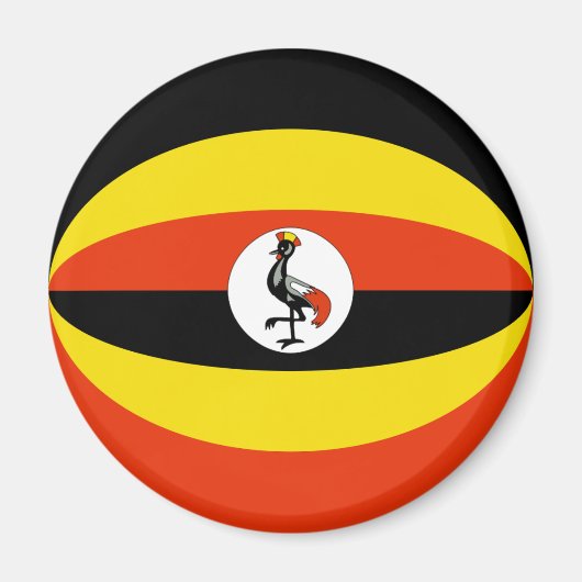 Uganda Fisheye Flag Magnet (Vorne)