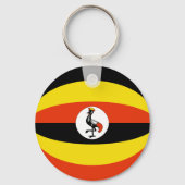 Uganda Fisheye Flag Schlüsselanhänger (Vorderseite)